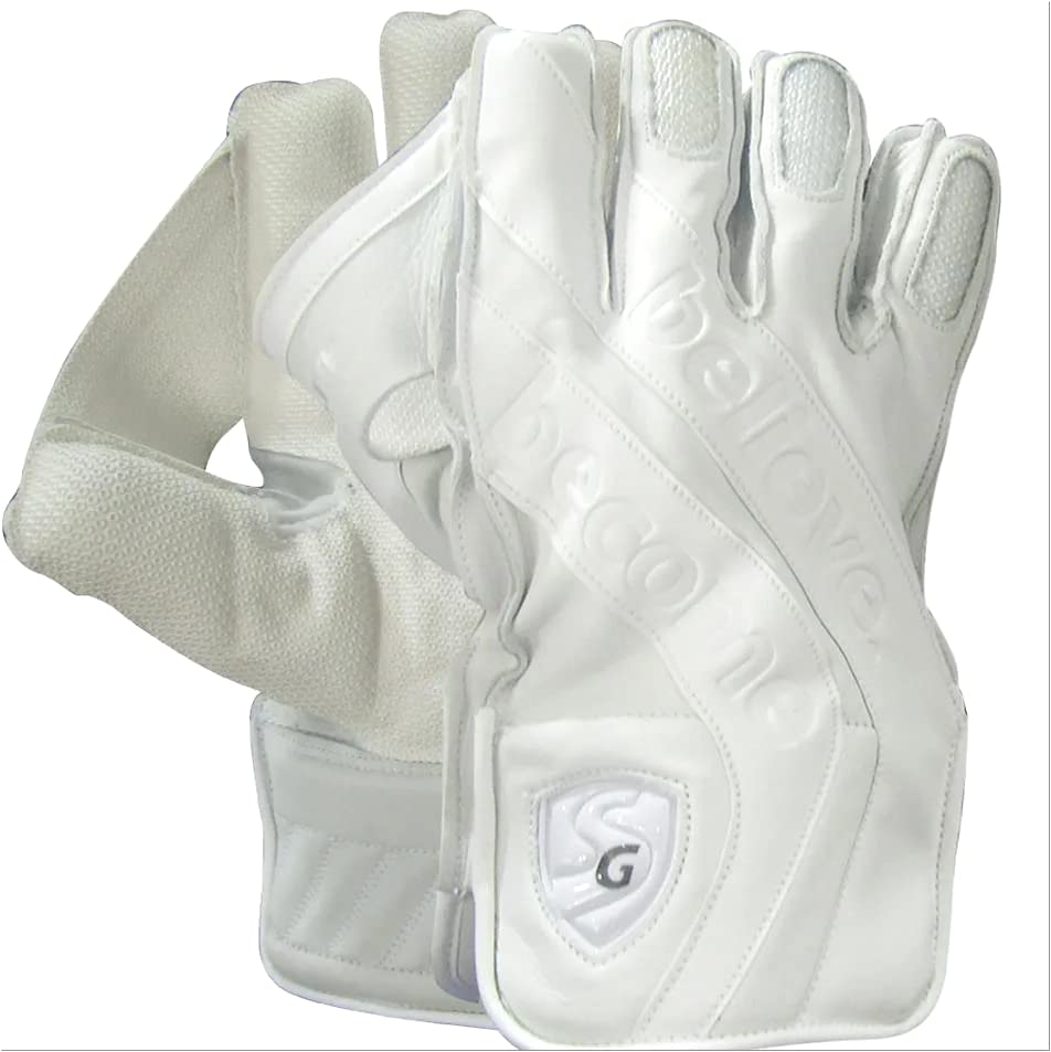 🧤 SG Hilite White Wicket Keeping Gloves