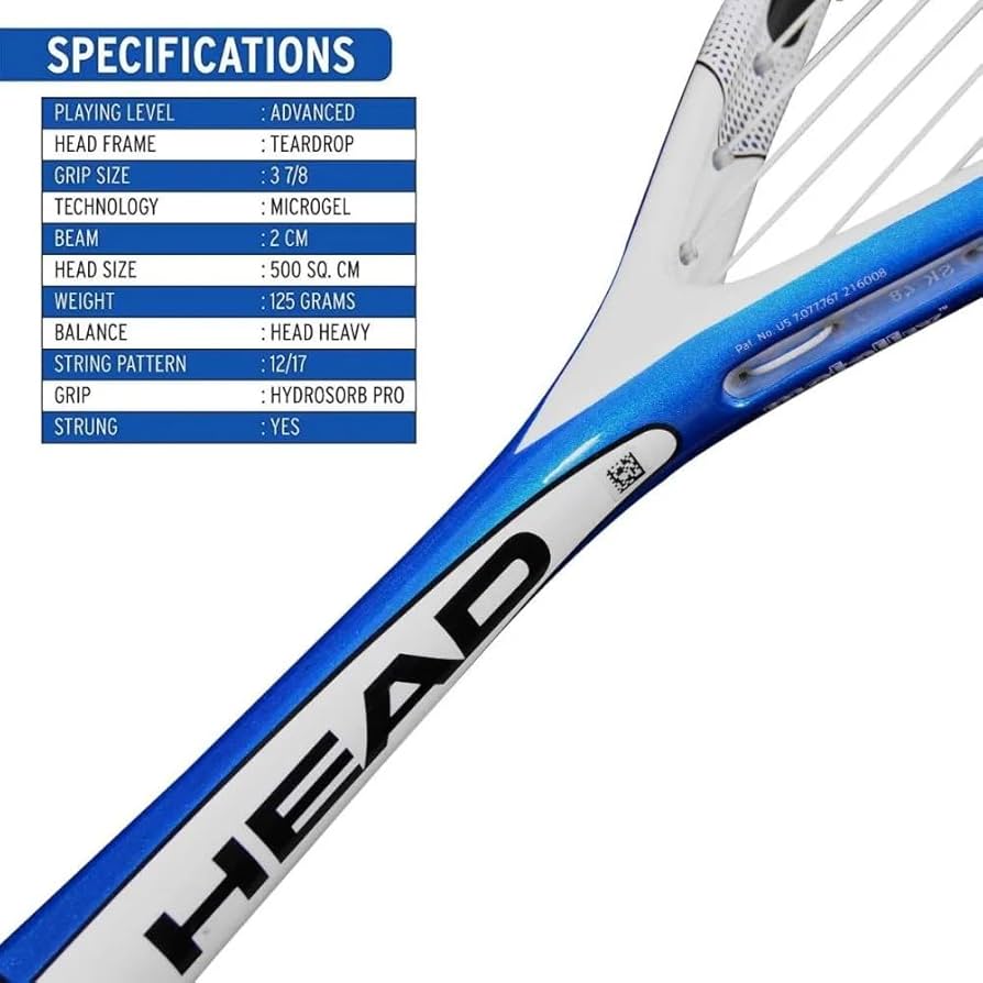 HEAD Microgel 125 Squash Racket