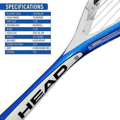 HEAD Microgel 125 Squash Racket